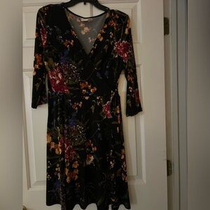 Kaileigh Black Floral Dress